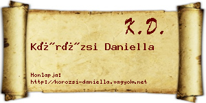 Körözsi Daniella névjegykártya